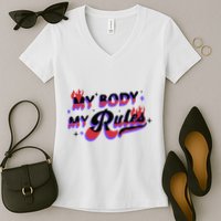 My Body My Rules Women's V-Neck T-Shirt