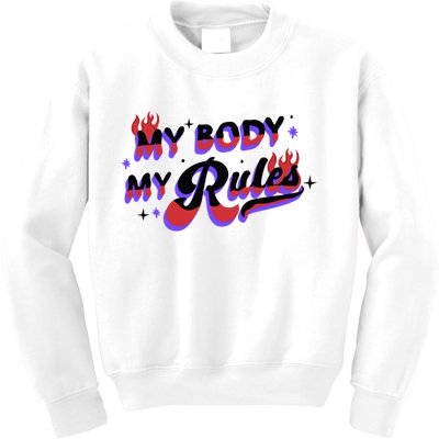 My Body My Rules Kids Sweatshirt