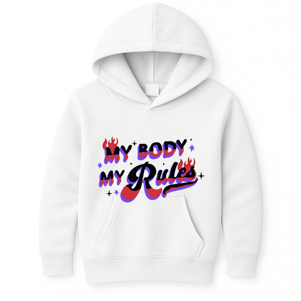 My Body My Rules Kids Hoodie