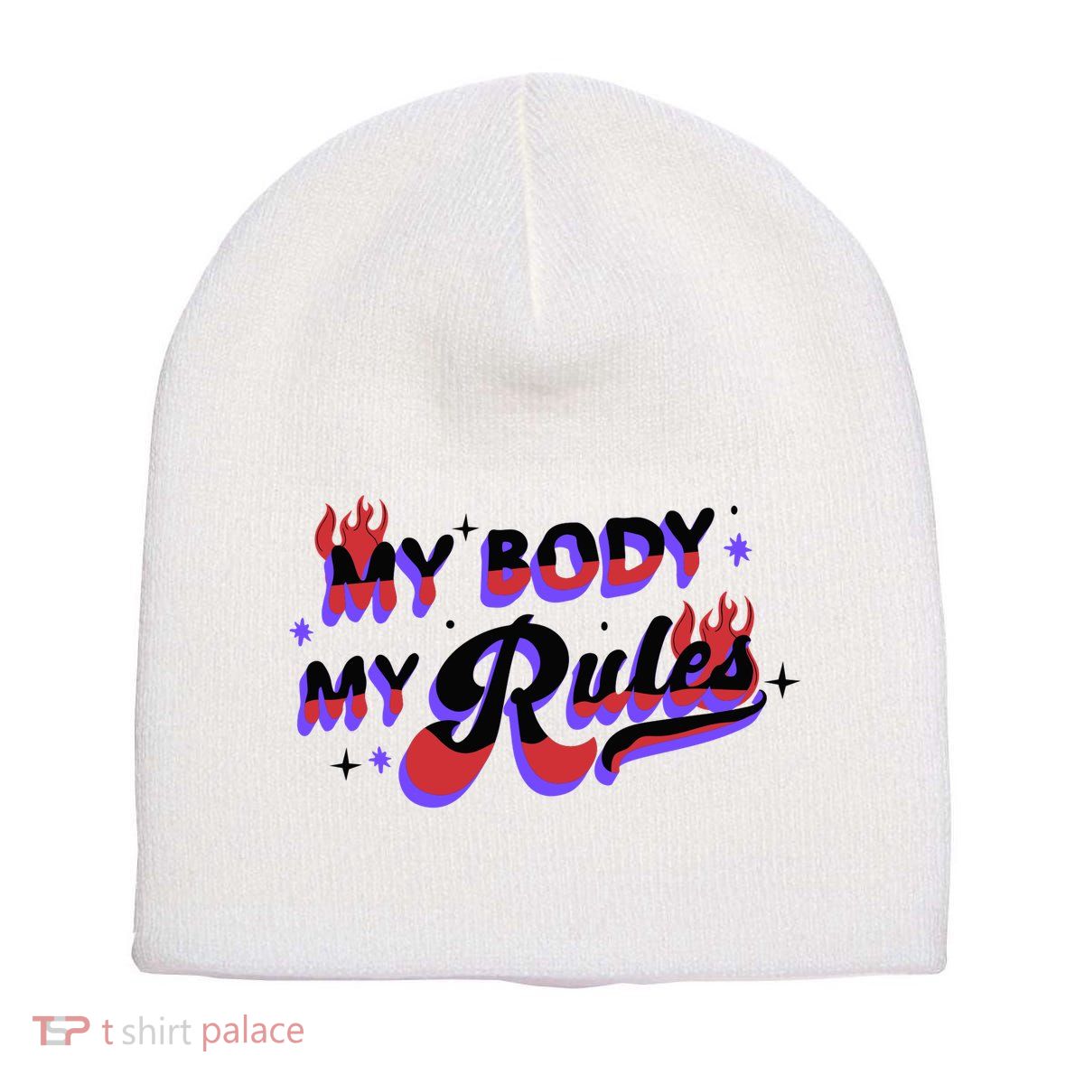 My Body My Rules Short Acrylic Beanie