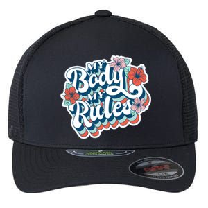 My Body My Rules Floral Flexfit Unipanel Trucker Cap