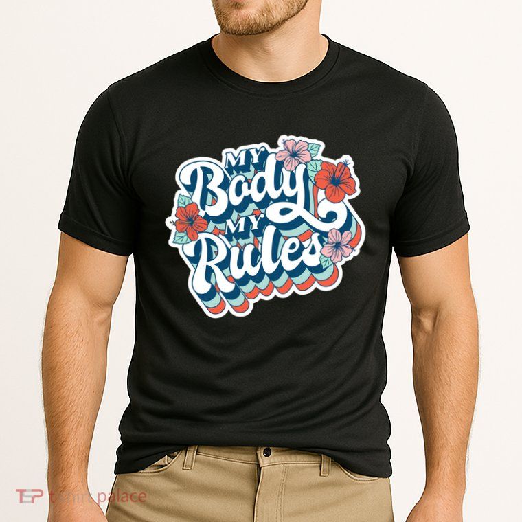 My Body My Rules Floral Performance Shirt