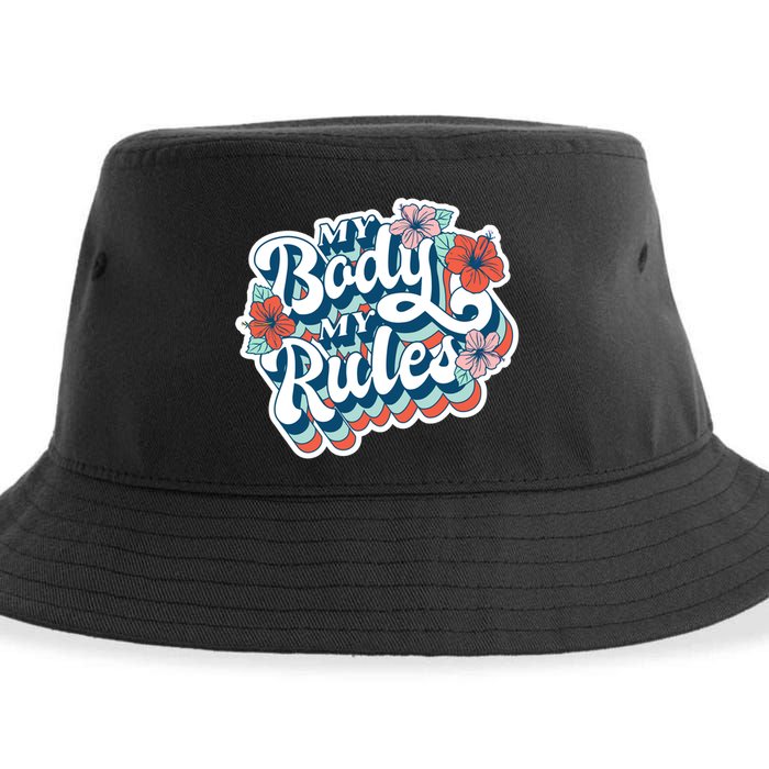 My Body My Rules Floral Sustainable Bucket Hat
