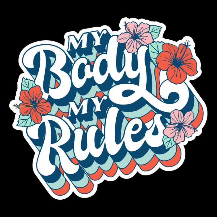 My Body My Rules Floral Sustainable Bucket Hat