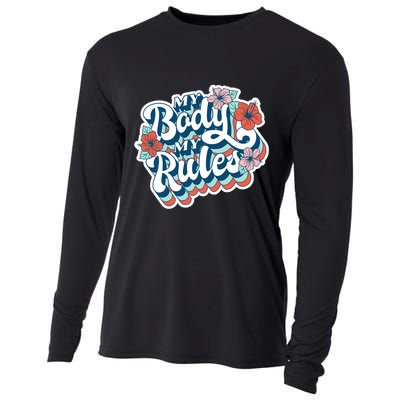 My Body My Rules Floral Cooling Performance Long Sleeve Crew