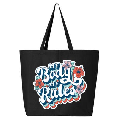 My Body My Rules Floral 25L Jumbo Tote