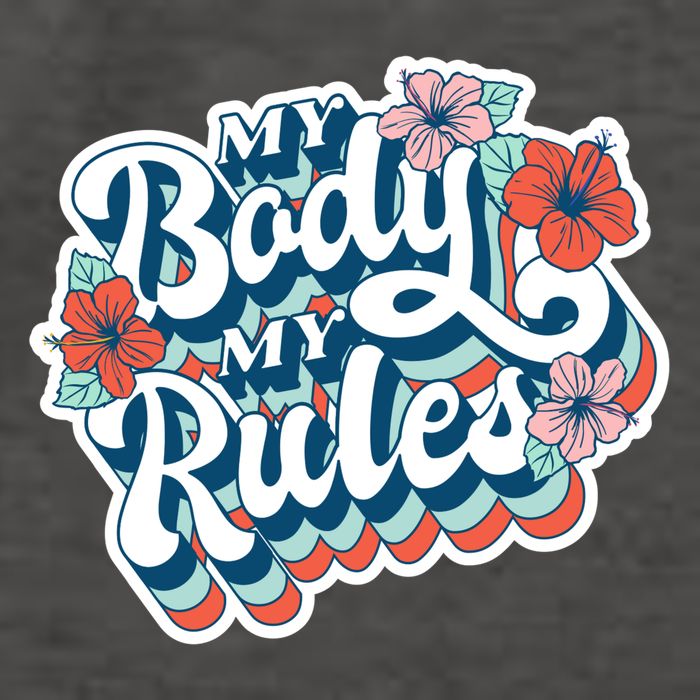 My Body My Rules Floral Vector Backpack
