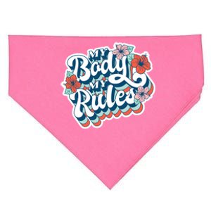 My Body My Rules Floral USA-Made Doggie Bandana