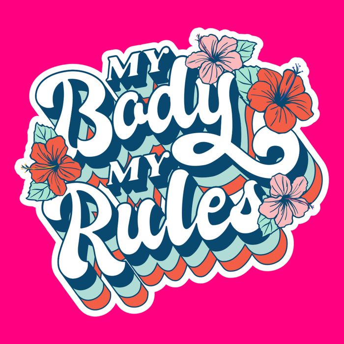 My Body My Rules Floral Womens Tank Top