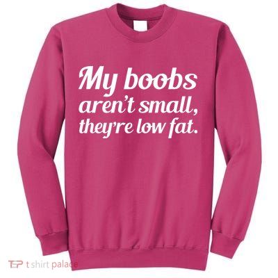 My Boobs Aren't Small They're Low Fat Sweatshirt