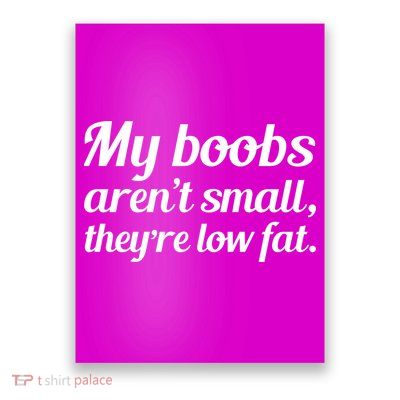 My Boobs Aren't Small They're Low Fat Poster