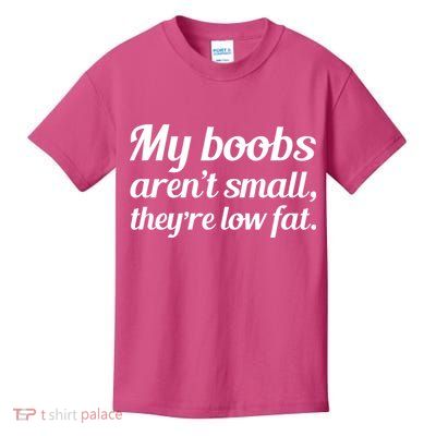 My Boobs Aren't Small They're Low Fat Kids T-Shirt