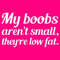 My Boobs Aren't Small They're Low Fat Zip Tote Bag