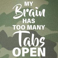 My brain has too many tabs open Legacy Tie Dye Trucker Hat