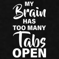 My brain has too many tabs open Ladies PosiCharge Tri-Blend Wicking Tank