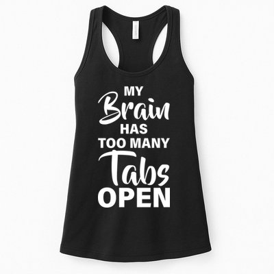 My brain has too many tabs open Womens Tank Top