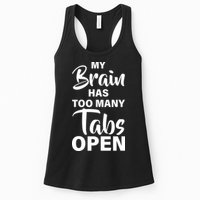 My brain has too many tabs open Womens Tank Top