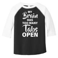 My brain has too many tabs open Toddler Fine Jersey T-Shirt