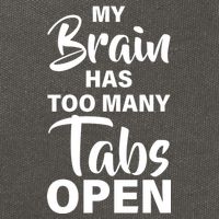 My brain has too many tabs open Cotton Canvas Backpack