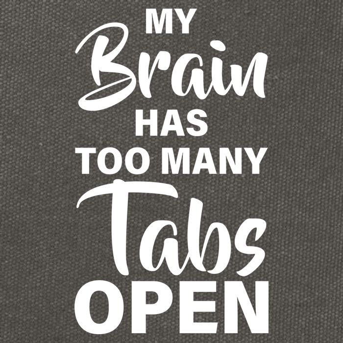 My brain has too many tabs open Cotton Canvas Backpack