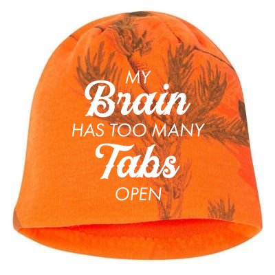 My Brain Has Too Many Tabs Open Funny Nerd Kati - Camo Knit Beanie