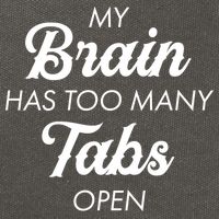My Brain Has Too Many Tabs Open Funny Nerd Cotton Canvas Backpack