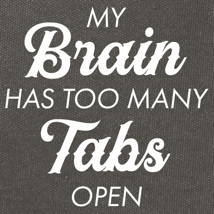 My Brain Has Too Many Tabs Open Funny Nerd Cotton Canvas Backpack