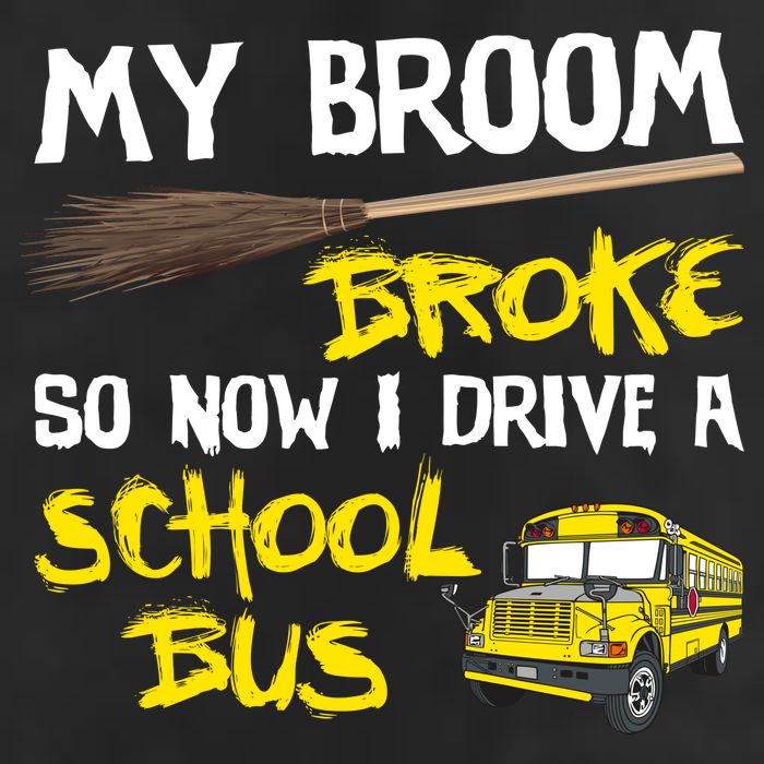 My Broom Broke Drive School Bus Golf Towel