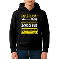 My Broom Broke So Now I Drive A School Bus Kids Hoodie