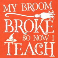 My Broom Broke So Now I Teach Womens T-Shirt