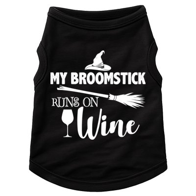 My Broomstick Runs On Wine Doggie Tank
