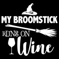 My Broomstick Runs On Wine Flatbill Hat