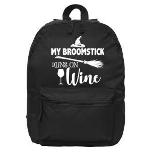 My Broomstick Runs On Wine 16 in Basic Backpack