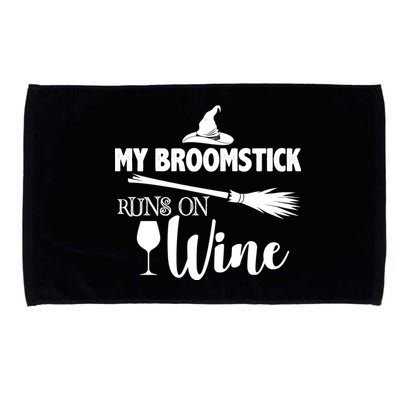 My Broomstick Runs On Wine Microfiber Hand Towel