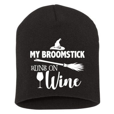 My Broomstick Runs On Wine Short Acrylic Beanie