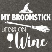 My Broomstick Runs On Wine Cotton Canvas Backpack