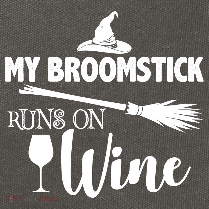My Broomstick Runs On Wine Cotton Canvas Backpack