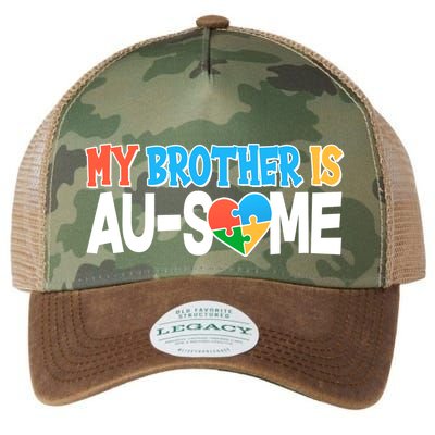 My Brother Is AU-SOME Autism Awareness Legacy Tie Dye Trucker Hat