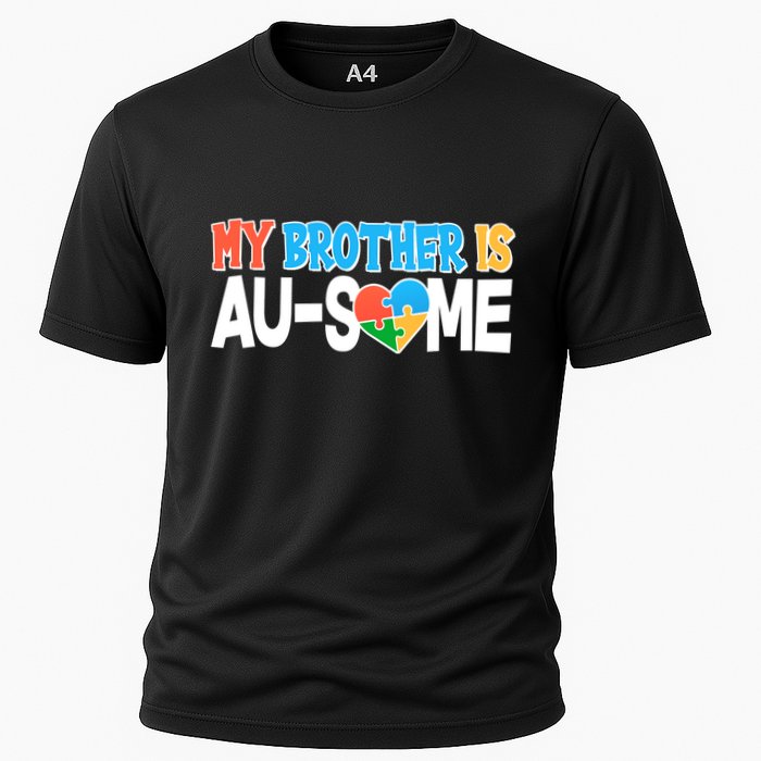 My Brother Is AU-SOME Autism Awareness Cooling Performance Crew T-Shirt