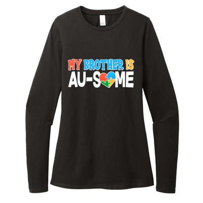 My Brother Is AU-SOME Autism Awareness Womens CVC Long Sleeve Shirt