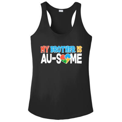 My Brother Is AU-SOME Autism Awareness Ladies PosiCharge Competitor Racerback Tank