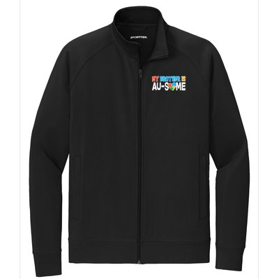 My Brother Is AU-SOME Autism Awareness Stretch Full-Zip Cadet Jacket