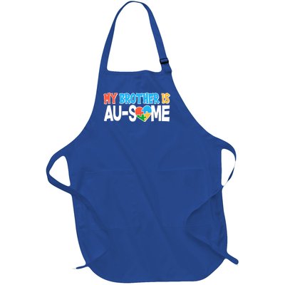 My Brother Is AU-SOME Autism Awareness Full-Length Apron With Pockets