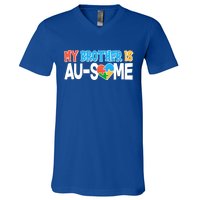 My Brother Is AU-SOME Autism Awareness V-Neck T-Shirt