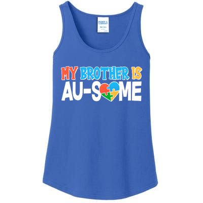 My Brother Is AU-SOME Autism Awareness Ladies Essential Tank