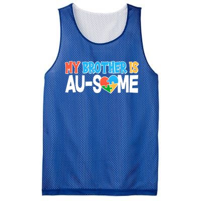 My Brother Is AU-SOME Autism Awareness Mesh Reversible Basketball Jersey Tank