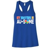 My Brother Is AU-SOME Autism Awareness Women's Racerback Tank