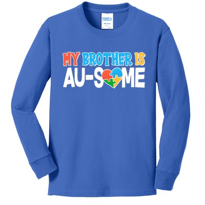 My Brother Is AU-SOME Autism Awareness Kids Long Sleeve Shirt