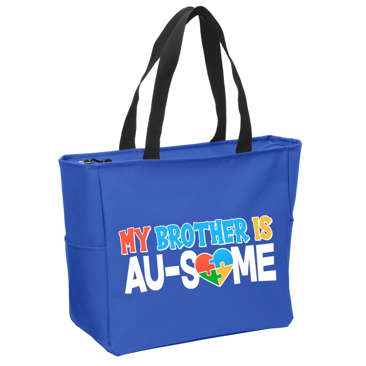 My Brother Is AU-SOME Autism Awareness Zip Tote Bag