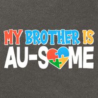 My Brother Is AU-SOME Autism Awareness Cotton Canvas Backpack